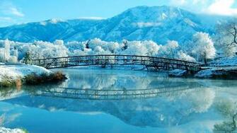 HD Winter Blue Lake Wallpaper IwallHD