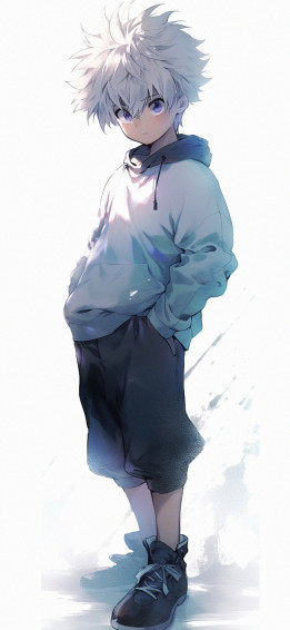 Hunter Killua Zoldyck White Wallpaper Hxh 4k