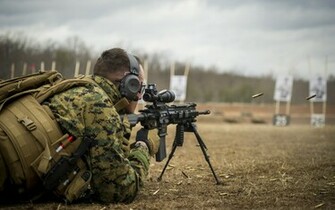 Wallpaper United States Marine Corps M27 Soldiers Men