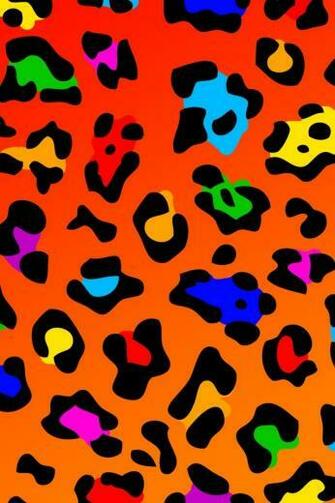 Rainbow Cheetah Print Background