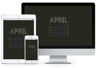 April Desktop Calendar Wallpaper Paper Leaf