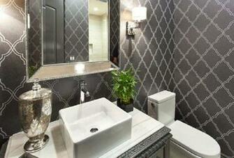 Olson Bathrooms Design Candice Lattice Bathroom Wallpaper