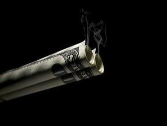 Guns Smoke Shotguns Dollar Bills Black Background Wallpaper