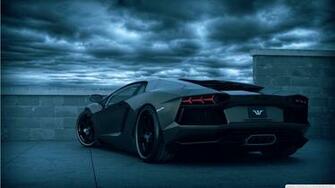 Black And Blue Lamborghini High Resolution Wallpaper