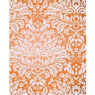 Orange Damask Printed Backdrop