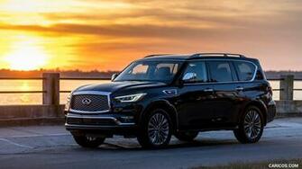 Infiniti Qx80 Color Hermosa Blue Front Three Quarter