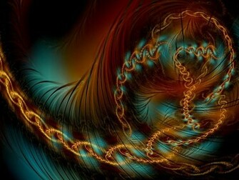 Abstract Aqua Gold Wallpaper