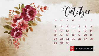 October Calendar Desktop Wallpaper Entheosweb