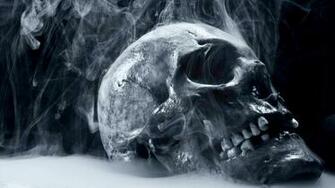 Gothic Dark Art Skull Smoking Picture Nr