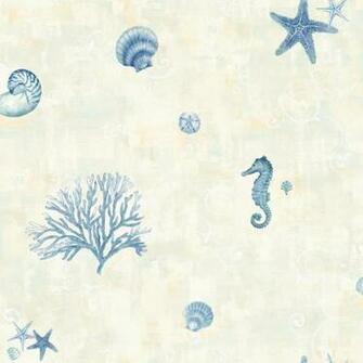 Blue Seashells Boca Raton Sand Dollar Wallpaper By Chesapeake