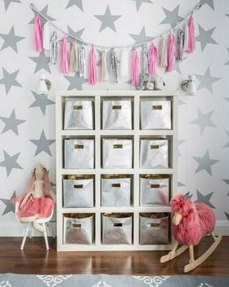 Lucky Star Silver Metallic Wallpaper By Sissy Marley