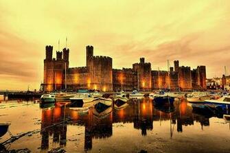 Wallpaper United Kingdom Cearnarfon Castle North Wales Castles Pier