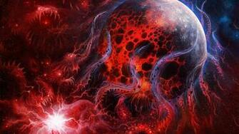Space Art Abstract Design Red Planet Fire Wallpaper Wallpaperbyte