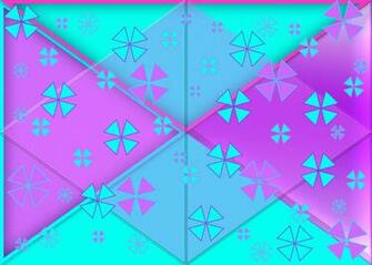 Pink And Teal Triangles Pattern Background