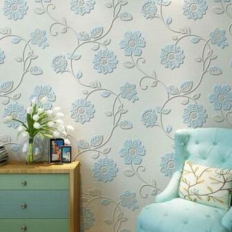 Jingzou Pastoral Non Woven 3d Wallpaper Warm Romantic Bedroom