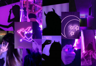 Neon Purple Aesthetic Laptop Wallpaper