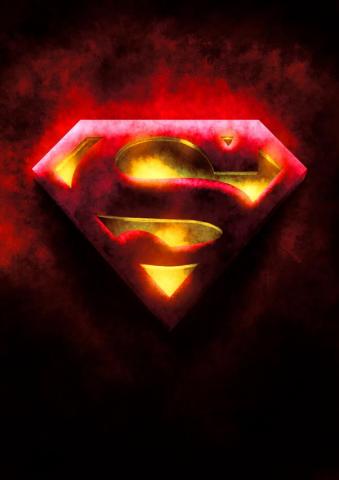 Photographs Superman Emblem Logo Black And Red