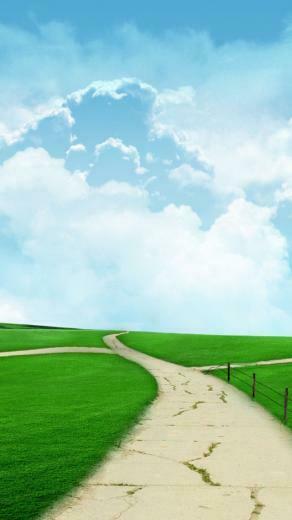 Green Spring Landscape Wallpaper iPhone