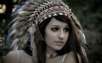 Woman Wearing Feather Hat HD Wallpaper