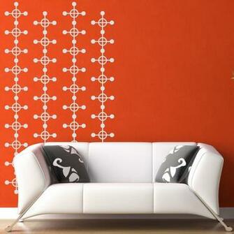 Geometric Wallpaper Pattern Set Of Vinyl Wall Decals Stickers