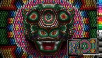 Huichol Jaguar Wall Vector And Pixel Bie By Ikarusmedia On