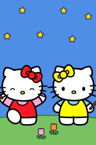 Hello Kitty And Mimmy Background