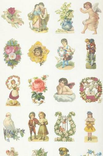 Vintage Scraps Shabby Chic Wallpaper Additional