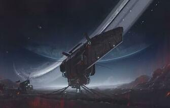 Wallpaper Figure Planet Space Art Spacecraft Dmitrii Ustinov