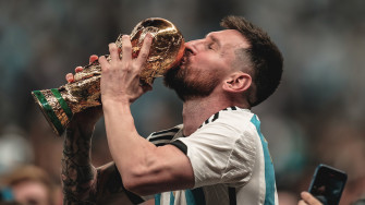 Lionel Messi Fifa World Cup Trophy Winner 4k Wallpaper iPhone
