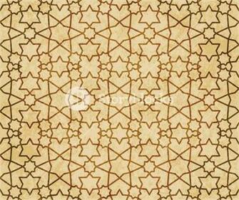 Retro Brown Islam Seamless Geometry Pattern Background Eastern