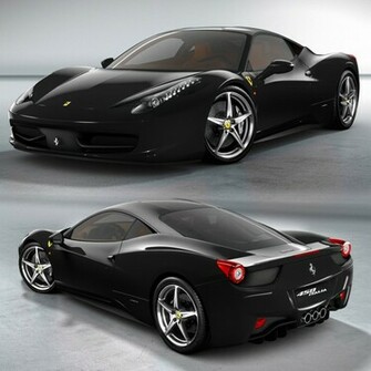 Wallpaper Zh Ferrari Black