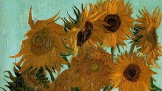 Vincent Van Gogh Sunflowers Vases Still Life Wallpaper