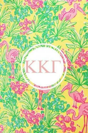 Kappa Gamma Lilly iPhone Monogram Background