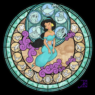 Jasmine Stained Glass Disney Princess Fan Art