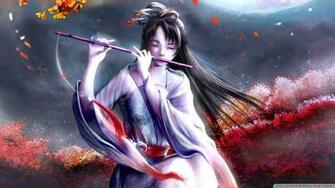 Fantasy Firl With Lute Wallpaper