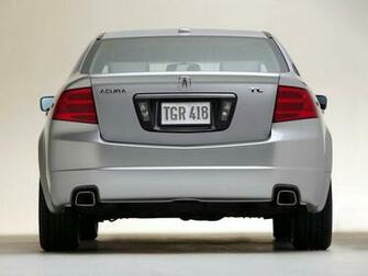 Acura Tl White Metallic Rear Style Cars Stock