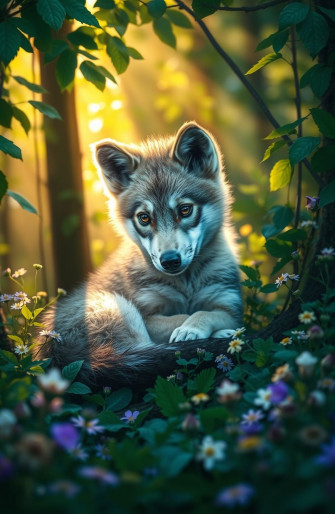 Baby Wolf Wallpaper