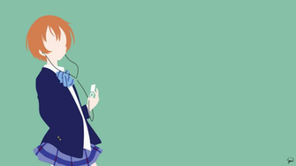 Rin Hoshizora Love Live Minimalist Wallpaper By