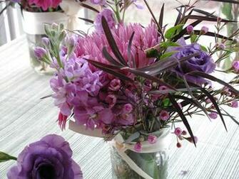 Spring Bouquet In Mason Jar Wallpaper Wide HD
