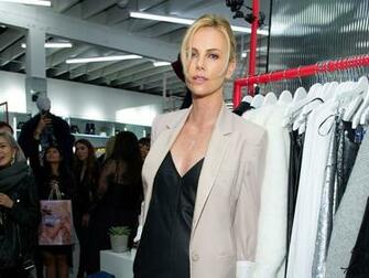 Charlize Theron Nasty Gal Melrose Store Launch In Los Angeles