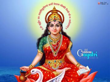Gayatri Mata HD Wallpaper With Image
