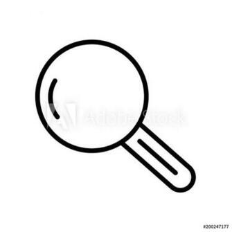 Fotografie Obraz Magnifying Glass Icon Isolated On White