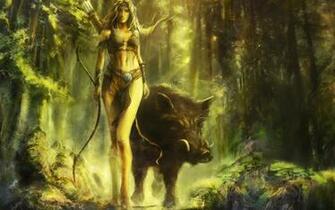 The Dance At Alder Cove Arduinna Celtic Nature Deity In