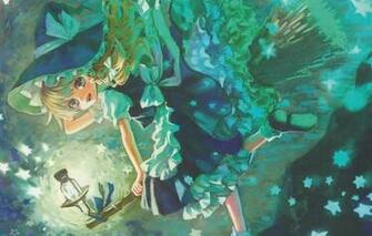 Wallpaper Smile Lantern Broom Stars Touhou Art Ruffles