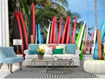 Amazon Self Adhesive Wallpaper Roll Paper Stack Of Surfboards