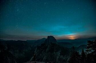 Wallpaper Half Dome Mountain Star