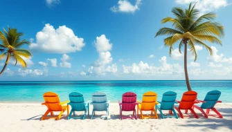 Tropical Beach Chairs Wallpaper