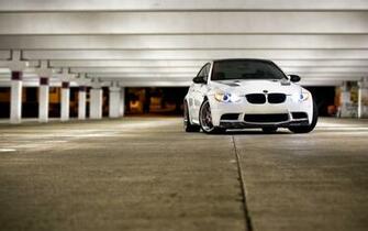 Bmw Cars M3 White E92 Parking Lot Garage