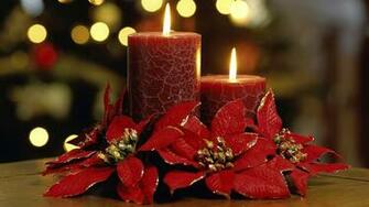 Two Candle And Flowers Jpg