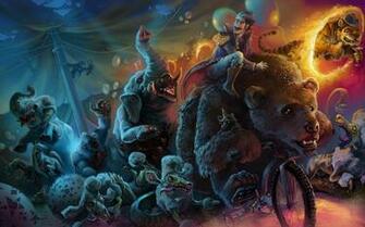Fantasy Animal Bear Humor Funny Dark Creature Wallpaper Background